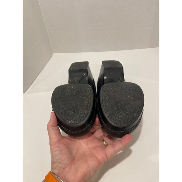 BARN SHOES Dansko Womens LeatherBarn Shoes‎  Slip-On Clogs , Buckle  Sz 41 Black - Picture 14 of 16
